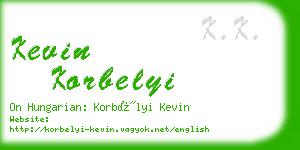 kevin korbelyi business card